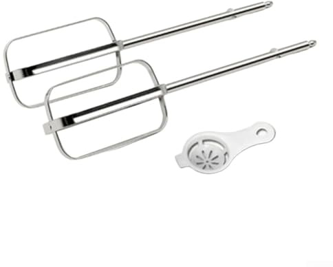 Gdfnmogo Stainless Steel Mixer Parts for Kenwood Handheld Mixers – Replacement For Blender Attachments, Dough Hook & Mixing Paddle, Dishwasher Safe, For 304 Stainless Steel(E*2)