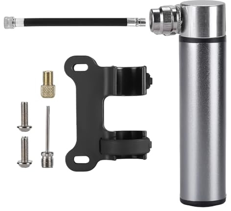 1 Pc Mini Bicycle Pump, Portable Hand Cycle Inflator for Presta and Schrader Valves, Compact Tyre Air Pump with Ball Needle for Road Bikes, MTB, Commuting, Emergency Inflation and Daily Riding