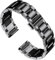 BINLUN Edelstahl Uhrenarmband Ersatzarmband Poliert Metall Uhrenarmbänder Matt Gebürstet Metallarmband für Herren Damen mit Schmetterlingsschnalle(Gebürstetes Schwarz 26mm)