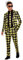 Smiffys Smiley Hingucker-Anzug, Gelb und schwarz, mit Jacke, Hose & Krawatte