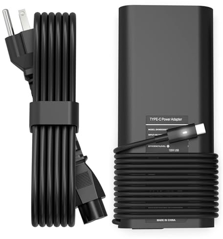 PIOEVTKA 130W USB C Type C Adapter Laptop Charger Compatible with Dell XPS 15 2in1 9575 Precision 5530 2in1 5550 5750 3560 3550 3551 Latitude 7410 7310 7210 9410 9510 9575 5420 5520 5510 Power Cord