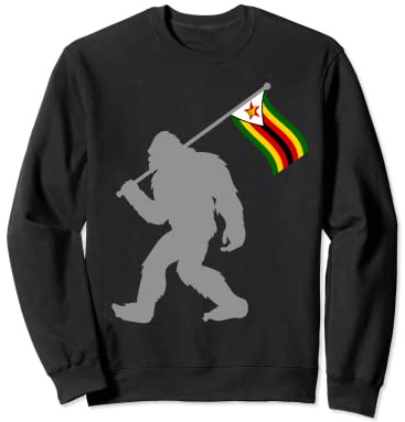 Zimbabwean Flag on Zimbabwe Flag Sweatshirt