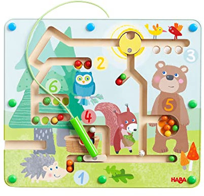HABA - Jeu magnétique Les Amis de la forêt - Classement des Couleurs et apprentissages des Chiffres de 1 à 6 - Jouet magnétique - Cadeau Enfant - 2 Ans et Plus - 306624
