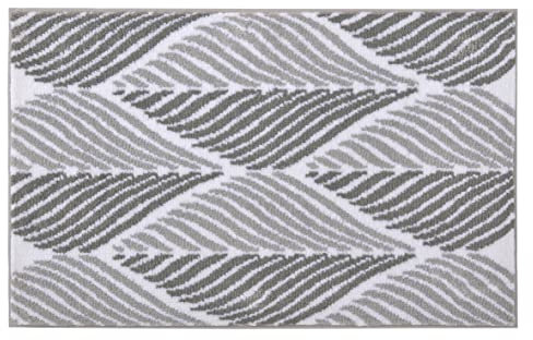 Kleine Wolke Badteppich Leaf, Farbe: Anthrazit, Material: 100% Polyester, Größe: 50x 60 cm