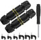 IP68 Waterproof Junction Box, Outdoor Electrical Connectors, Wire Connector External Sleeve Coupler, Extension Electrical Cable Protector Boxes for Cable Diameter Ø 4mm-8mm (Black-2 Pcs)