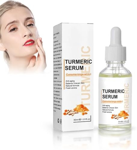 Turmeric Gesichtsserum, Dunkle Flecken Korrektur und Falten Reduzierendes Pflegeserum, Aufhellend und Nährend, Geeignet für Empfindliche, Dehydrierte und Trockene Haut, Gesichtsaufhellung