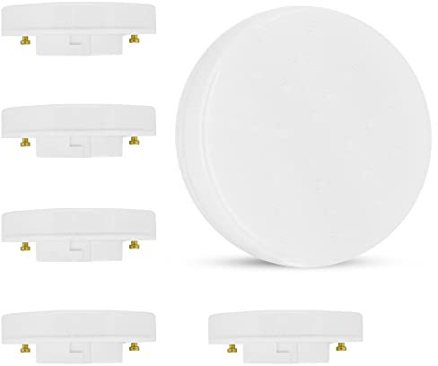 SSC-LUXon LED GX53 Leuchtmittel Kunststoff Front mit 5W, warmweiss, Stückzahl:6er Set
