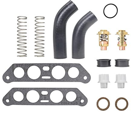 Autu Parts 18-3673 Kit termostato con tubi flessibili per Johnson Evinrude 85 88 90 100 115 140 HP V4 Sostituire 340975,340976,13270