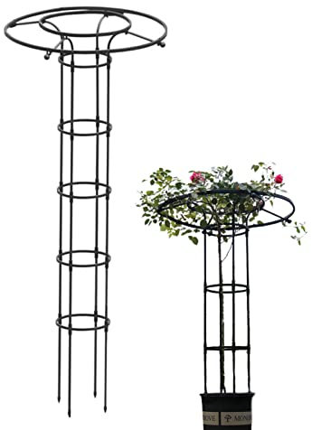 Vecksoy Garden Trellis for Climbing Plants - Metal Umbrella Climbing Plant Support Plant Support for Climbing Vines and Flower Stands, No Assembly Required