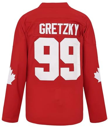 Herren Eishockey-Trikot 1991 Team Kanada Coupe Cup Shirts, #99 Gretzky, XL