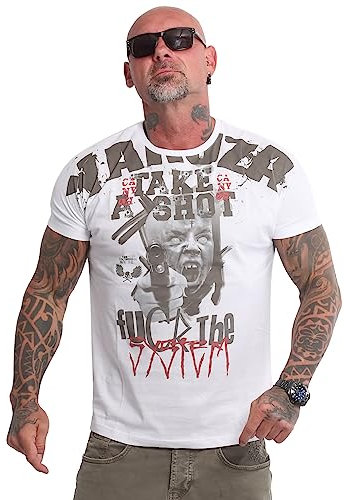 Yakuza Herren Shot T-Shirt, Weiß, 3XL