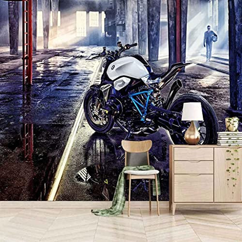 Peel And Stick Wallpaper 3D Große Wandbilder Super Cooles Motorrad Selbstklebender Wandaufkleber Für Erwachsene Kinderzimmer Bild Art Decor Gemälde Für Wohnzimmer Schlaf 400 (Breite) x 280 (Höhe) cm