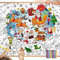 DPKOW Weihnachten Ausmalen Tischdecke für Kinder mit Stiften, 47 x 33 Zoll Riese Papier Weihnachten Bemalbare Tischdecke für Kinder Weihnachten Basteln Geschenk, Groß Weihnachten Ausmalen Poster