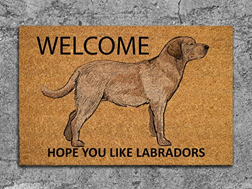 Ensound The Labrador Door Mat,Welcome Hope You Like Labradors Dogs Door Mats,Funny Labrador Doormat,Welcome Labrador Mats 30x18 Inch