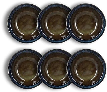 OGO LIVING - Lot 6 assiettes creuses certaldo 19cm en grès marron - 2614381
