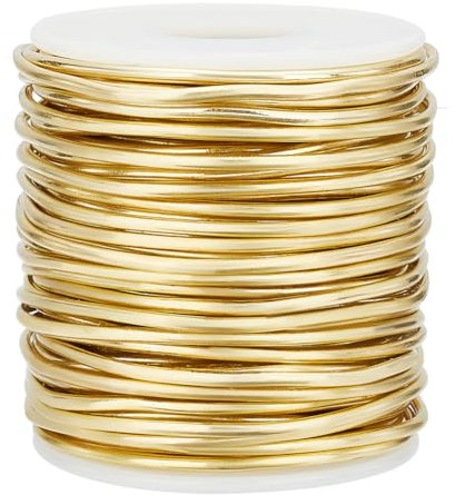 BENECREAT Alambre de Latón Suave de 2 Mm 20 m Por Rollo - Envoltura de Joyería Artesanal, Aleación, Carrete Desnudo Sólido Para Cuentas