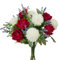 HO2NLE Künstlicher Blumenstrauß mit roten Rosen, Chrysanthemen, Seide, Blumenarrangements für Zuhause, Muttertag, Friedhof, Grabschmuck, Gedenktag, Hochzeitsdekoration, 30,5 cm