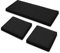 Sapphire Collection 3 Pieces Replacement Cushions Set for Rattan Chairs Sofa Patio Garden Outdoor Furniture - Water Resistant, Lightweight, and Durable - Multiple Colors Available (Black)