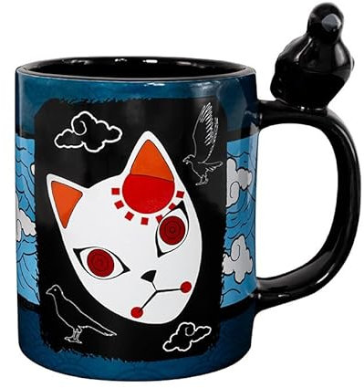 ABYSTYLE Taza de cerámica de Demon Slayer Tanjiro, taza de café o té, anime, manga, para oficina, hogar y cocina, regalo
