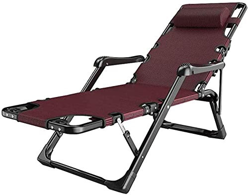 Générique Fauteuil inclinable Robuste | Chaise de Jardin Pliante inclinable avec Repose-Pieds | Fauteuils avec Porte-gobelets | Les chaises zéro gravité sont po