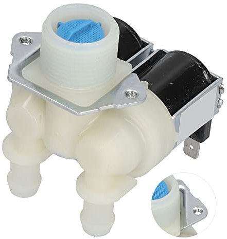 Válvula de Agua Magnética, Reemplazo de la Válvula de Entrada de Agua de la Lavadora AC 220V-240V Aleación de Aluminio Imán Válvula de Doble Cabeza Accesorios de Piezas de Lavadora