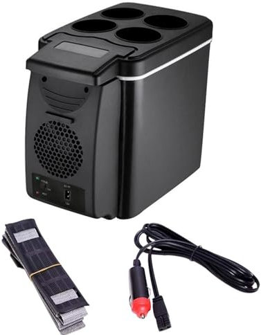 Réfrigérateur Portable Pour Voiture – Réfrigérateur De Voiture À Double Usage 6 L | Glacière De Voyage Isolée, Petit Réfrigérateur-congélateur Électrique Parfait Pour Voiture, Camion, Camping-car