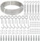 TooTaci Strings Light Hanging Kit, 2mm Vinyl Ummanteltes Edelstahldraht Kabel, Spannschlösser für Kabel Draht 50 m, 2mm Stahlseil mit Draht-Spanner-Kit für Outdoor, Zaun, Garten
