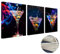 quiodok 3er Poster Set Wohnzimmer Moderne Wandmalerei Plakat Set Weinglas Bild mit Rahmen Poster 30x40 für Wohnzimmer, Schlafzimmer, Korridor (Rahmen Innen, Keine Kanten)
