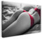 Printistico Leinwandbild (120x80cm) Erotische Fotografie - Unterwäsche Model, rote Spitze, echter Holz-Keilrahmen inkl. Aufhänger, handgefertigt in Deutschland