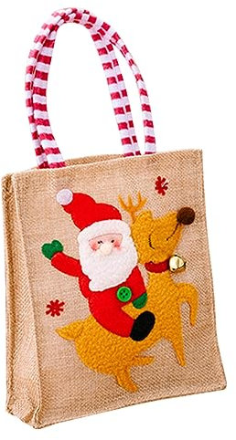 PRETYZOOM Bolsa De Obsequio Navideña De Reutilizable Asas para Dulces o Regalos para Decoración Navideña y Recuerdos De Fiesta