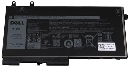 K7C4H Original Dell Batterie 51Wh 11,4V pour Latitude 15 (5500), Precision 15 (3541)