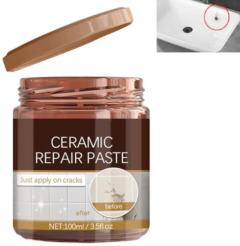 Pasta per la Riparazione di Piastrelle, Adesivo Ad Alta Resistenza per Ceramica - Stucco per Piccoli Fori e Piastrelle Scheggiate 100ML