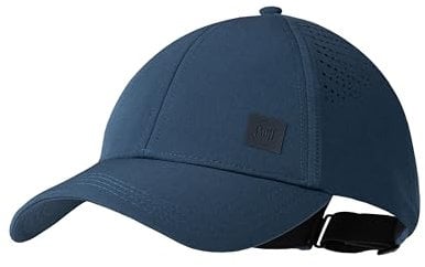 BUFF®| Kappe Summit Männlich Weiblich Erwachsene Verstellbar, Atmungsaktiv, UPF50, Komfortabel, Qualität, Leicht, Flexibel, S/M, Bleu Fonce