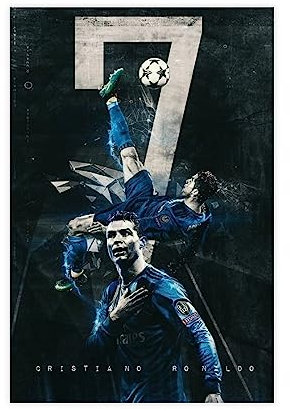 Cristiano Ronaldo 2 Leinwand-Poster, Schlafzimmer-Dekor, Sportlandschaft, Büro, Raumdekoration, Geschenk, ungerahmt, 30 x 45 cm