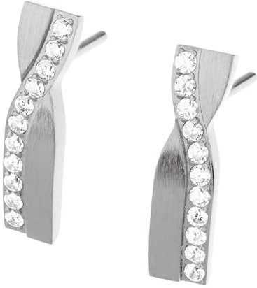 Ernstes Design Ohrstecker evia Ohrringe E709 Edelstahl Stecker Zirkonia
