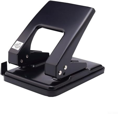 Robuster Metall-Lochstanzer mit integriertem Lineal, schafft effizient saubere Löcher für A4-Papier für bis zu 40 Blatt