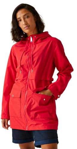 Regatta Womens/Ladies Navaeh Linear Waterproof Jacket (8 UK) (High Risk Red)