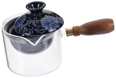 MOLUCKFU Tragbare Chinesische Teekanne mit Drehbarem Seitengriff 330ml Keramik Teegeschirr Kompakt und Praktisch für Reisen und Loser Tee