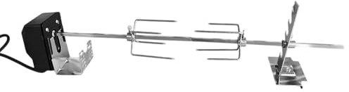 Milageto Rotisserie Grill Kit Accessories Portable 15kg Capacity Auto Swivel BBQ Roasting Machine Stainless Steel for Burner BBQ