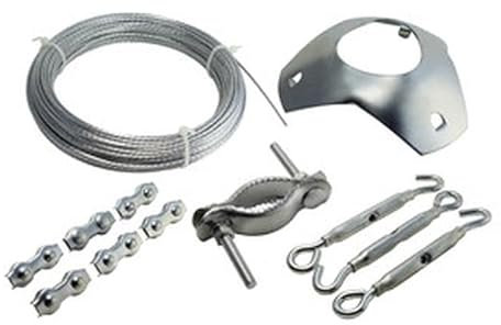Kit de tensores para mástil de Antena, Incluye Varillas Ajustables y Fijaciones Resistentes, Ideal para reforzar instalaciones de Antenas.