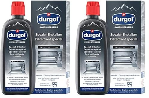durgol swiss steamer Spezial-Entkalker – Kalkentferner für Steamer bzw. Dampfgarer aller Marken – 1x500ml (Packung mit 2)