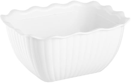 Olympia Kristallon Small Salad Crock SAN 0.75 LTR 25.3oz, White | Break-resistant construction suits busy buffet service and high-volume commercial catering, saving on replacement costs.