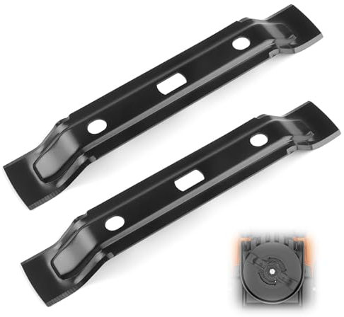 UBERMing 2 Stück Mähroboter Messer Ersatzmesser Kompatibel mit Mähroboter iMOW RMI 422 422P 422PC 422 PC-L und MI 422 Series, 20cm Rasenmähermesser Messerklingen Mähmesser, Schwarz