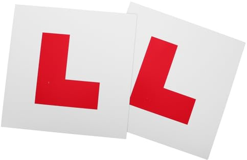 OUNONA 2pcs Magnetic Plates Car Sticker Driver Plates Motorcycle Accessories for Learner Driver Use in Driving School