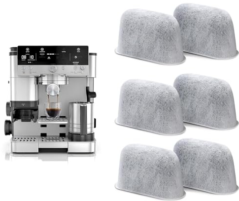 6 Stück Aktivkohle Wasserfilter Filter für Kaffeemaschine, Wasserfilter Kartuschen für Luxe Cafe