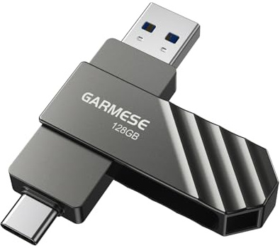 GARMESE 128GB USB C Flash Drive, USB 3.1 Gen 1, Up to 150MB/s, Dual Port