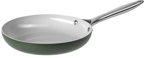 Prochef Large 28cm Ceramic Non Stick Induction Frying Pan, PFAS-Free Aluminium, Green