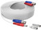 SANNCE 30M 100 Feet Video Power Security Camera Cable for CCTV Surveillance DVR System Installation-White