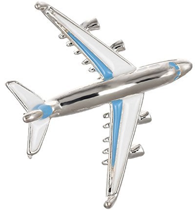 Sharplace Damen Herren Brosche Flugzeug mit/ohne Strass Anhänger Brosche Anstecknadel Schmuck Zubehör Mantel Hemd Deko, Blau