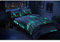 TAC Bettwäsche-Set aus 100 % Baumwollsatin, für Doppelbett, Queen-Size-Bett, New York City, mit Leucht-Effekt, 1 x Bettbezug + 1 x Bett-Laken + 4 x Kissenbezüge